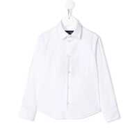 Camasi White shirt with logo Baieti