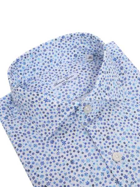 Camasi casual Sartoria Del Campo-Sonrisa Light blue floral print shirt Light Blue Barbati (BM 14651795) 2