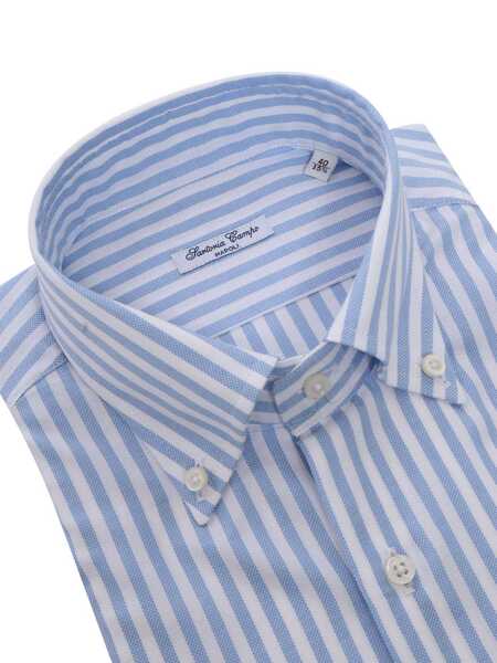 Camasi casual Sartoria Del Campo-Sonrisa Light blue striped cotton Multicolor Barbati (BM 14651798) 2