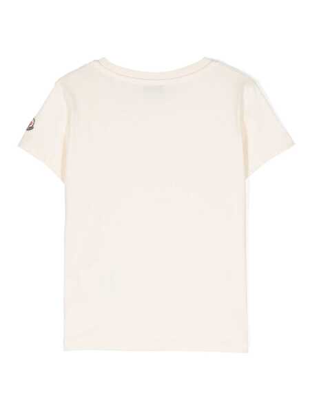 Tricouri Moncler T-shirt with logo Beige Fete (BM 14652062) 2