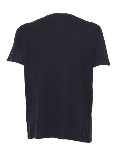 Tricouri Filatures Du Lion Blue cotton t-shirt Blue Barbati (BM 14652233) 2