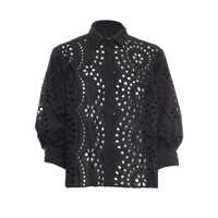 Camasi Black perforated shirt Femei