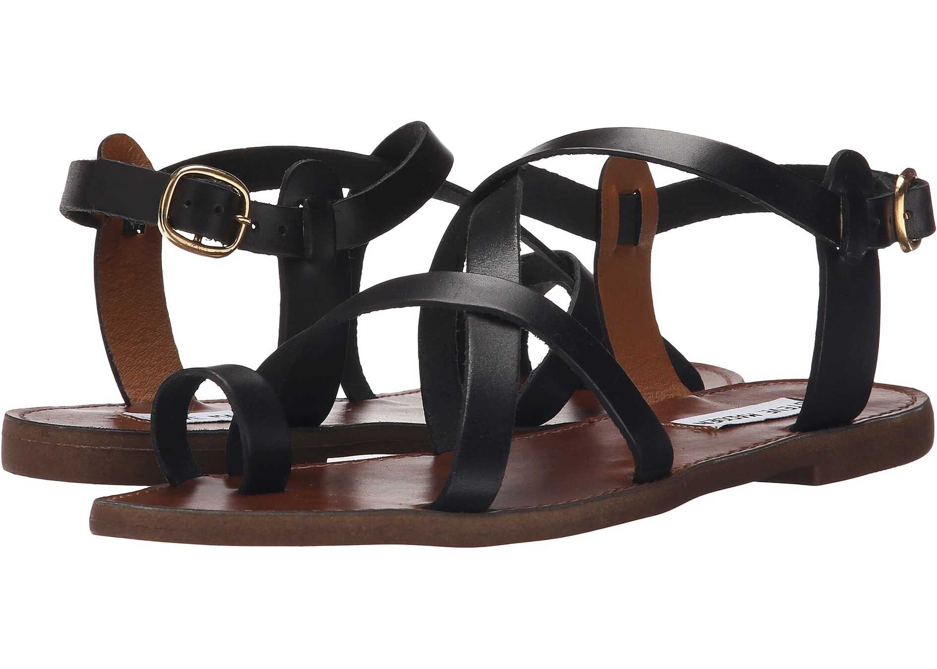 Sandala Steve Madden Agathist Sandal Black Leather