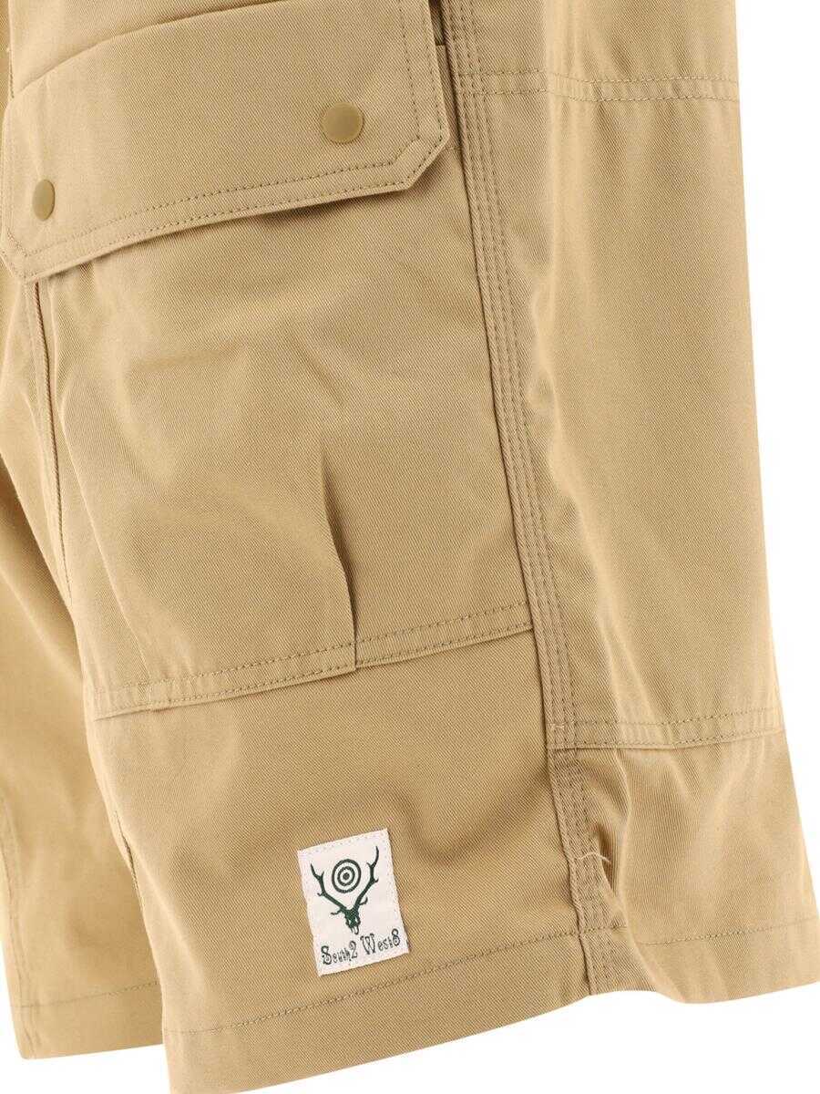 Pantaloni SOUTH2 WEST8 South2 West8 Belted Harbor Shorts Beige Barbati (BM 14657807) 4
