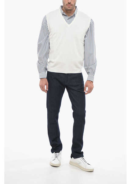 Cardigane CORNELIANI Cc Brothers V-Neck Sleeveless Cardigan Beige Barbati (BM 14659100) 4