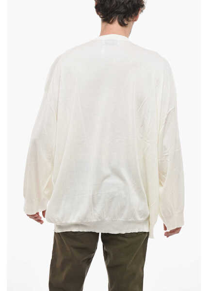 Pulovere HED MAYNER Lightweight Cotton Crew-Neck Sweater White Barbati (BM 14659208) 2