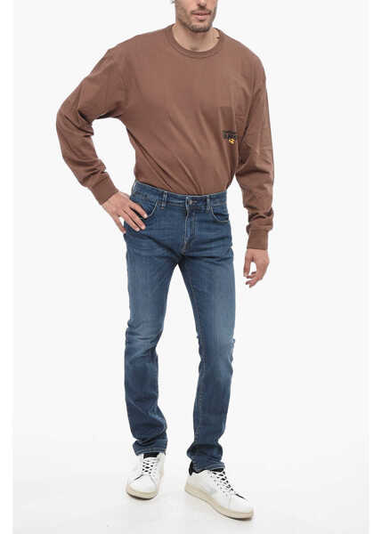 Blugi drepti CORNELIANI Id Regular Waist Regular Fit Jeans 17Cm Blue Barbati (BM 14659295) 4