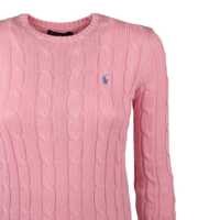 Pulovere Dama - Pulovere Ralph Lauren Ralph Lauren Pale Pink Cotton Cable-Knit Crew Neck Sweater PINK Femei (BM 14660132) - B-mall.ro