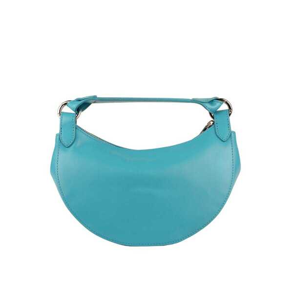 Genti de mana Orciani Orciani Dumpling Leather Aquarium Mini Bag With Shoulder Strap Blue Femei (BM 14666537) 2