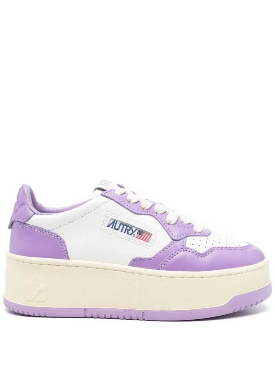 Sneakers AUTRY AUTRY Platform Low leather sneakers PURPLE Femei ...