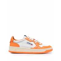 Sneakers Autry Orange White Two-Tone Leather Medalist Low Sneakers Barbati