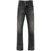 Blugi Black Straight Five Pocket Jeans In Stretch Cotton Denim Man Barbati
