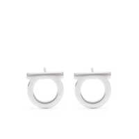 Cercei Silver-Colored Gancini Earrings In Brass Woman Femei