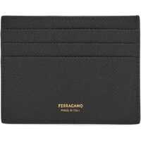 Portofele Ferragamo pentru Barbati - Portofele Ferragamo Leather Card Holder NERO Barbati (BM 14694158) - B-mall.ro