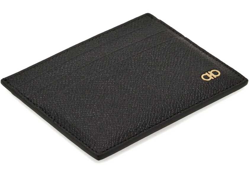 Portofele Ferragamo Leather Card Holder NERO Barbati (BM 14694158) 3