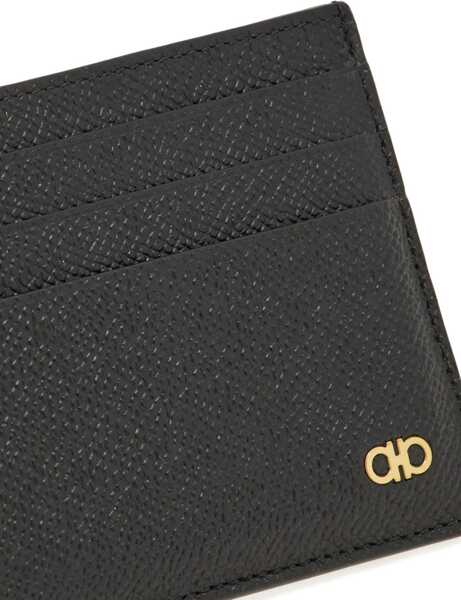 Portofele Ferragamo Leather Card Holder NERO Barbati (BM 14694158) 4