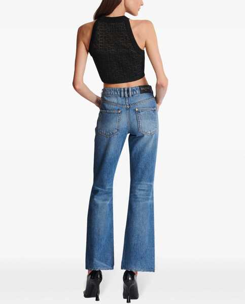 Bluze Balmain Pb Labyrinth Knit Top BLACK Femei (BM 14694866) 4