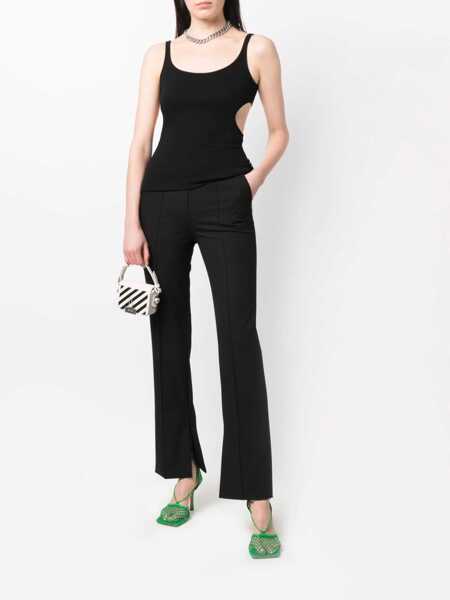 Maiouri Off-White Ribbed Stretch Cotton Meteor Tank Top Black Femei (BM 14695136) 2