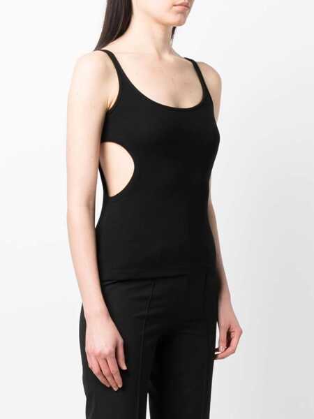 Maiouri Off-White Ribbed Stretch Cotton Meteor Tank Top Black Femei (BM 14695136) 3
