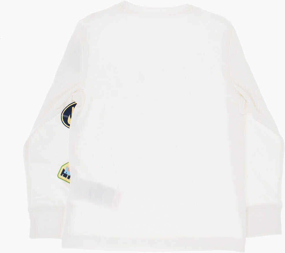 Tricouri Nike Long Sleeve Retro Sticker Crew-Neck T-Shirt White Baieti (BM 14695139) 2