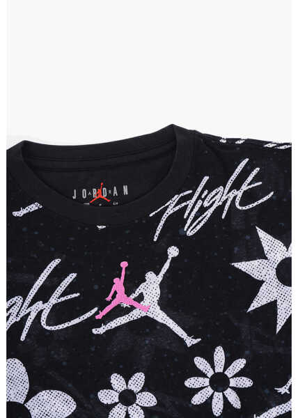 Tricouri Nike Air Jordan Printed Crew-Neck T-Shirt Black Baieti (BM 14695142) 2