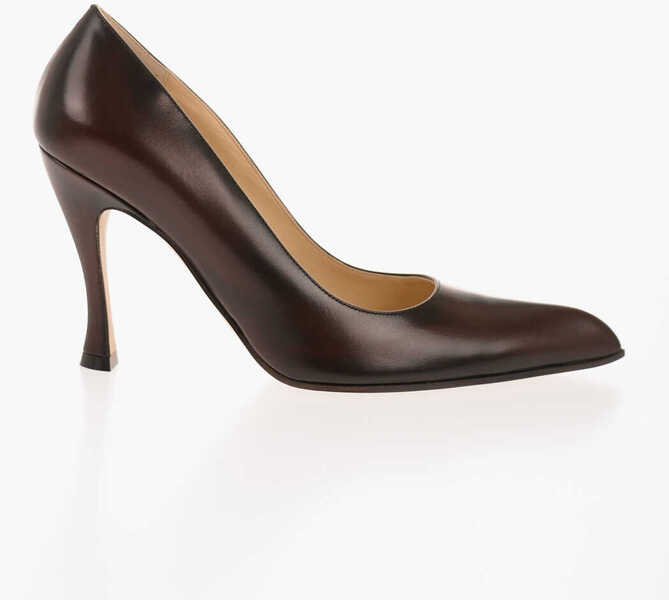 Pantofi stiletto Loewe Leather Pumps With Curved Heel Brown Femei (BM 14695226) 3