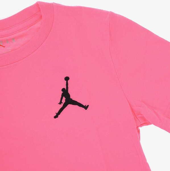 Tricouri Nike Air Jordan Logo Embroidered Crew-Neck T-Shirt Pink Baieti (BM 14695325) 2