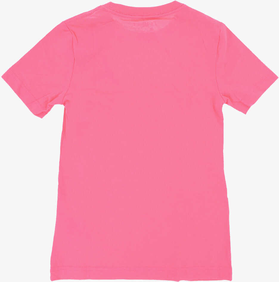 Tricouri Nike Air Jordan Logo Embroidered Crew-Neck T-Shirt Pink Baieti (BM 14695325) 3