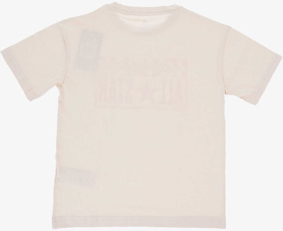 Tricouri Converse All Star Loose Fit Crew-Neck T-Shirt Beige Baieti (BM 14695334) 3