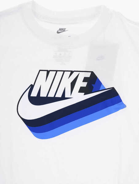 Tricouri Nike Logo Printed Crew-Neck T-Shirt White Baieti (BM 14695505) 2
