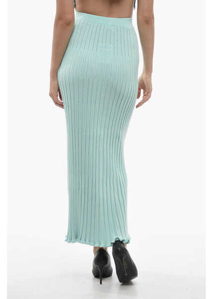 Fuste lungi AERON Ribbed Aria Maxi Skirt With Elastic Waistband Light Blue Femei (BM 14695514) 2