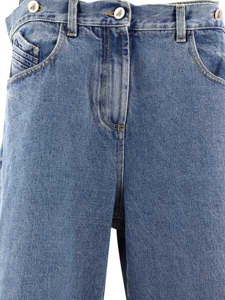 Blugi THE ATTICO The Attico Wide-Leg Denim Cotton Jeans CLEAR BLUE Femei (BM 14696282) 3