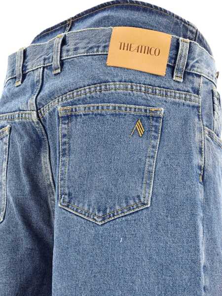 Blugi THE ATTICO The Attico Wide-Leg Denim Cotton Jeans CLEAR BLUE Femei (BM 14696282) 4