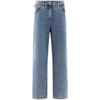 Blugi The Attico Wide-Leg Denim Cotton Jeans Femei