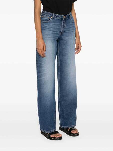 Blugi evazati A.P.C. Elisabeth Blue Straight Jeans With Branded Button In Denim Woman BLUE Femei (BM 14697608) 3