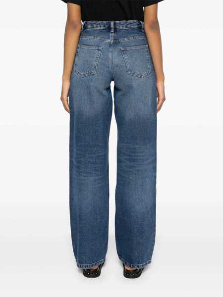 Blugi evazati A.P.C. Elisabeth Blue Straight Jeans With Branded Button In Denim Woman BLUE Femei (BM 14697608) 4
