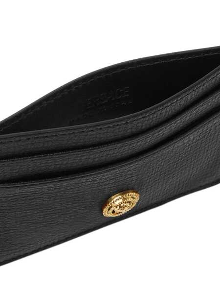 Portofele Versace Versace Medusa Biggie Pebbled Calfskin Card Holder Black Barbati (BM 14697713) 3