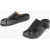 Loewe Leather Thong Sandals Ease With Logo Buckle Black