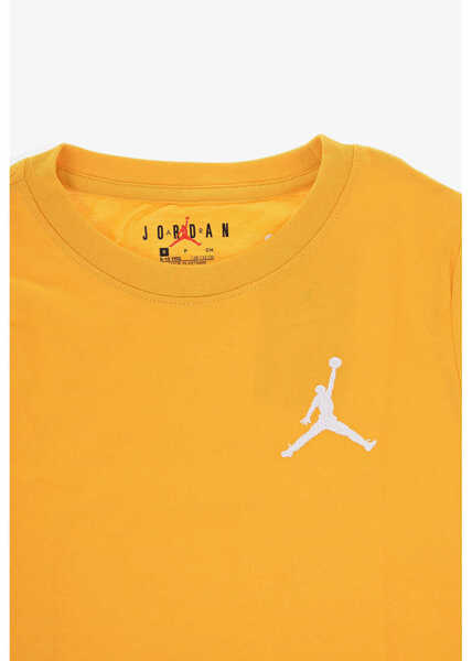 Tricouri Nike Air Jordan Solid Color Crew-Neck T-Shirt With Embroidered Lo Yellow Baieti (BM 14700098) 2
