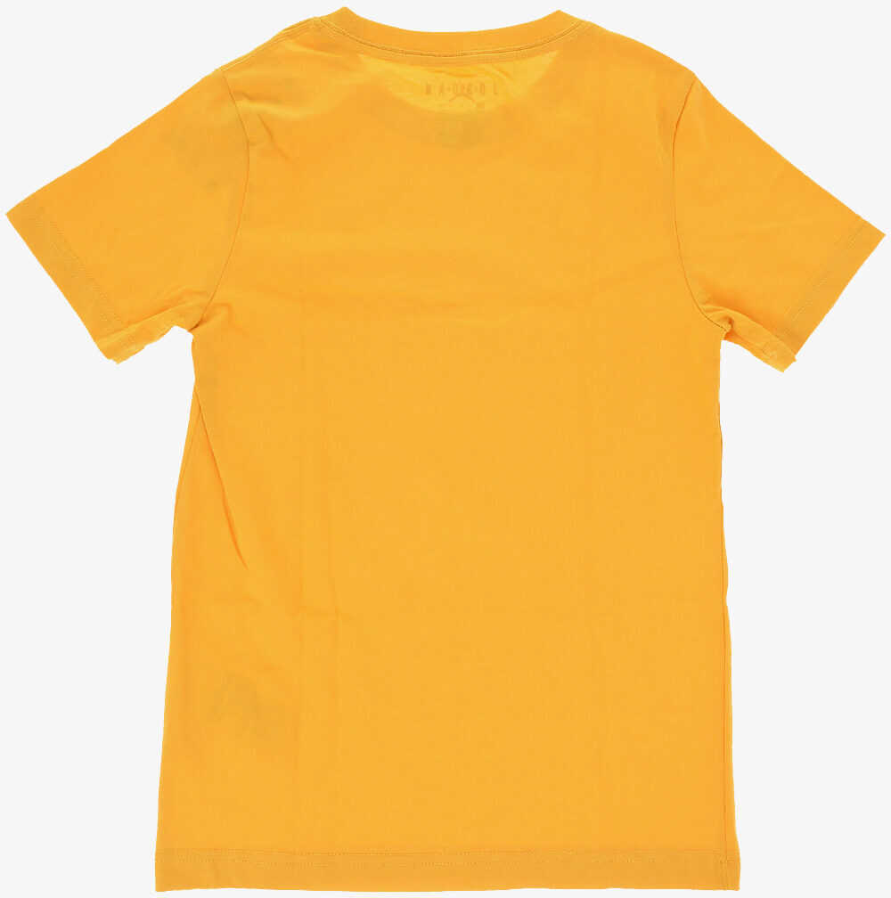 Tricouri Nike Air Jordan Solid Color Crew-Neck T-Shirt With Embroidered Lo Yellow Baieti (BM 14700098) 3