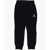 Nike Air Jordan Solid Color Joggers With Contrasting Logo Black