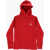Nike Air Jordan Solid Color Hoodie With Contrasting Logo Red