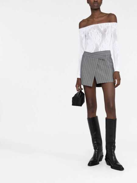 Body-uri THE ATTICO Lace Off-Shoulder Bodysuit White Femei (BM 14700326) 2