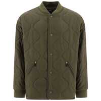 Geci 'Florent' Military Green Jacket With Snap Buttons In Quilted Fabric Man Barbati