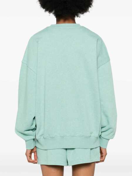 Pulovere ROTATE Birger Christensen Rotate Birger Christensen Logo Crewneck Sweatshirt GREEN Femei (BM 14709752) 4
