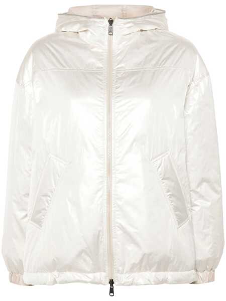 Geci Brunello Cucinelli Brunello Cucinelli Laminated Reversible Down Jacket Beige Femei (BM 14715149) 1