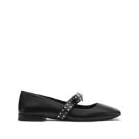 Balerini Versace Versace Gianni Ribbon Leather Ballerina Flats With Studded Bow