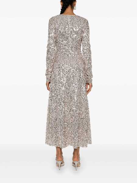 Rochii ROTATE Birger Christensen Rotate Birger Christensen Net Sequins Midi Dress GOLD Femei (BM 14720201) 4