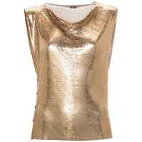 Topuri Rabanne Aluminum Top With A Draped Neckline Femei