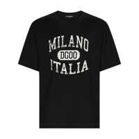 Tricouri Dolce & Gabbana Cotton T-Shirt With Front Print Barbati